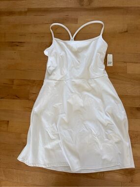 GAP Fit White Spaghetti-Strap Mini Dress